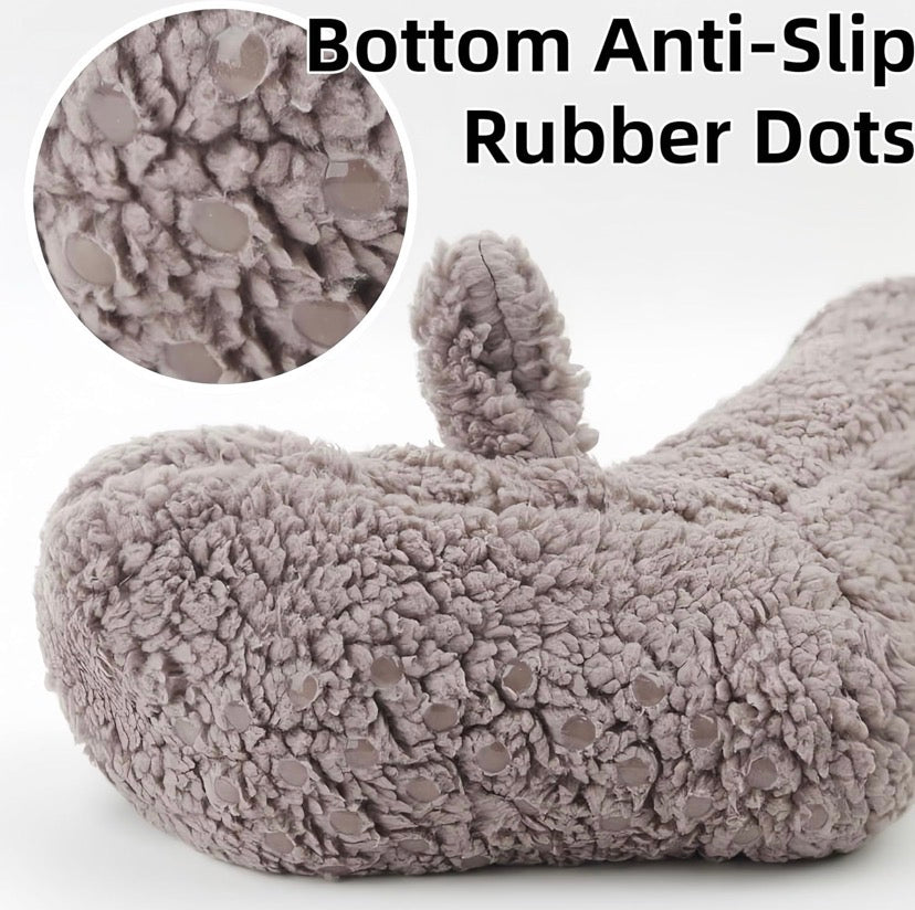 Cute Cartoon Dog Socks Winter Warm Non-slip Plush Socks For Women&Kids