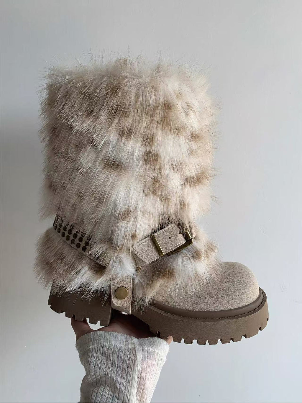 Winter Furry Anti-slip Snow Boots