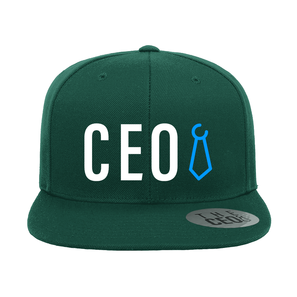 CEO Embroidered Flat Bill Hat