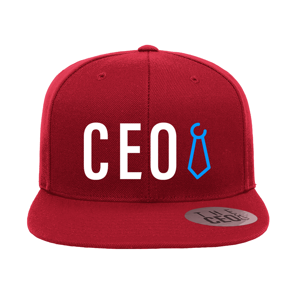 CEO Embroidered Flat Bill Hat