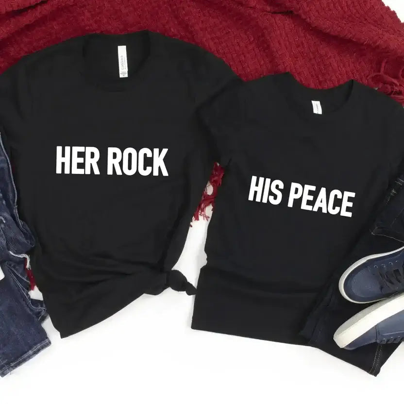 His Peace & Her Rock – DTF Transfer Set
