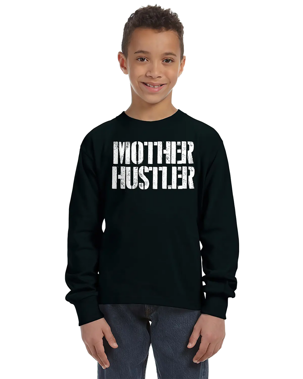 Mother Hustler Unisex Kids Long Sleeve T-Shirt