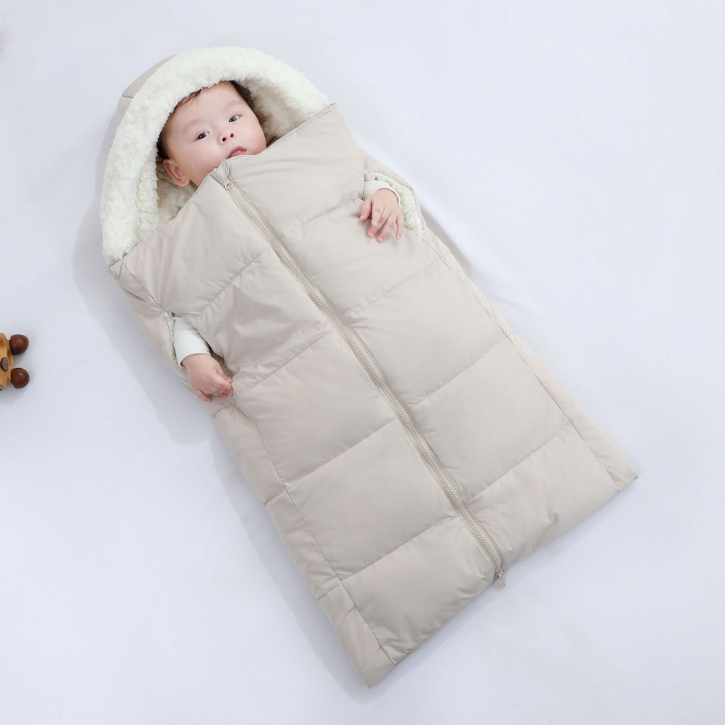 Thickened Hooded Newborn Sleeping Bag Style Winter Coat